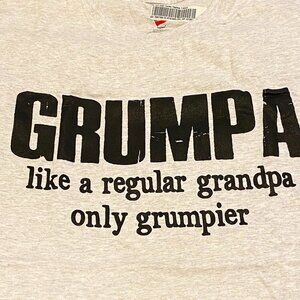 GRUMPA T-Shirt, Brand-New Hanes Tagless Men's Shirt, Light Grey, size 2XL